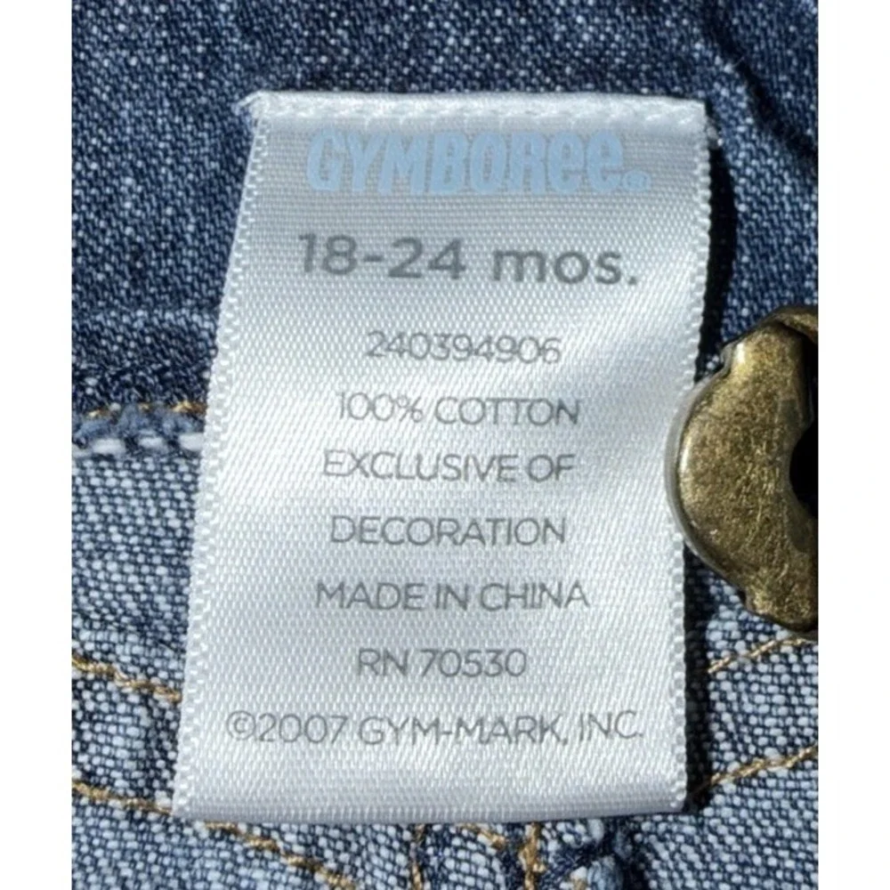Gymboree bear pine tree Pocket Overalls‎ Shortalls 18-24 months